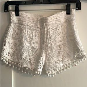 White cotton Surf Gypsy shorts